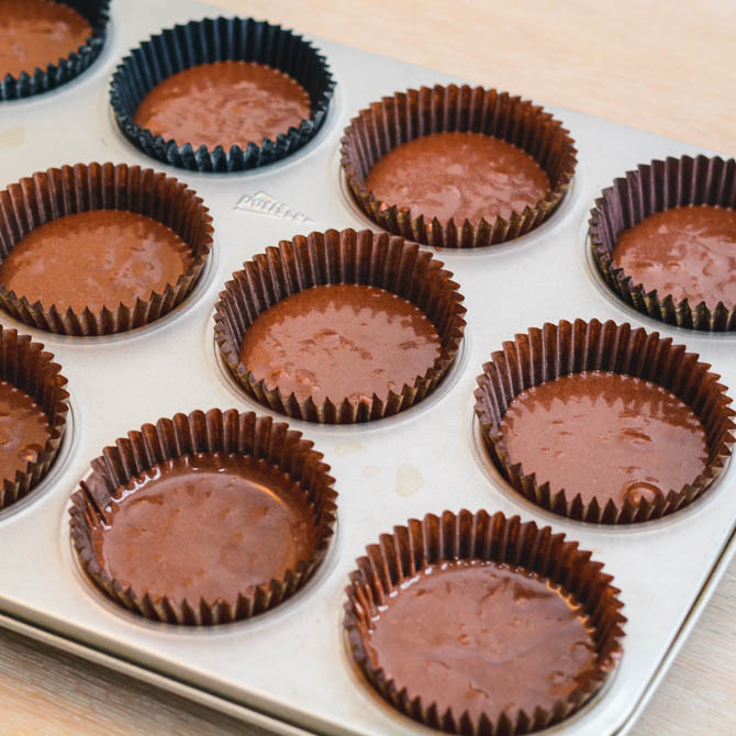 Chokolade cupcake dej