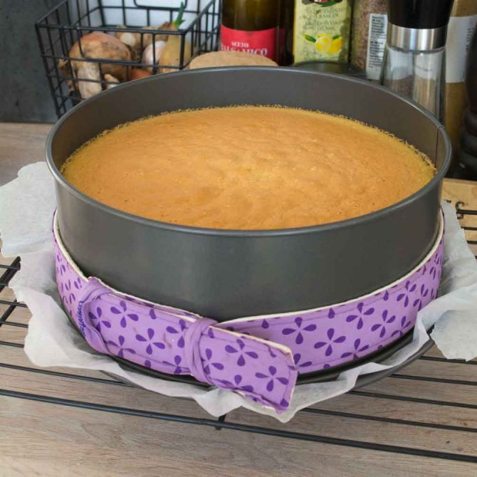 Chocolate cake sponges cooling before assembly
