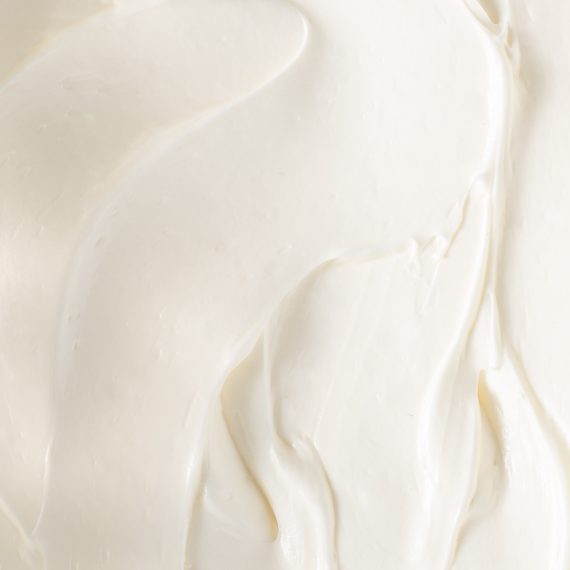 Bowl of smooth Italian meringue buttercream