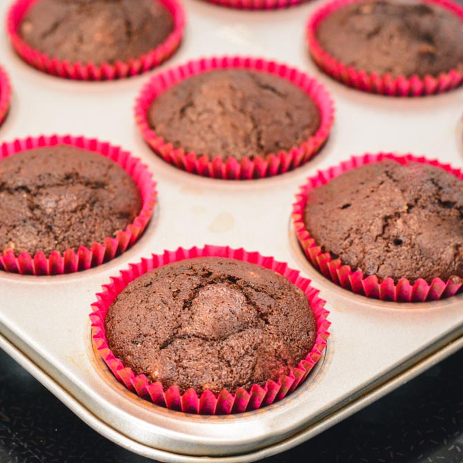 Bagte cupcakes