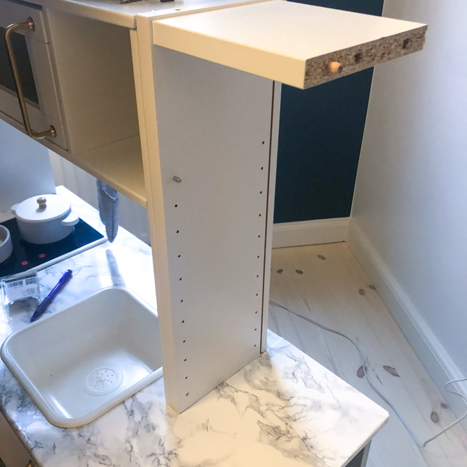 Building IKEA play kitchen