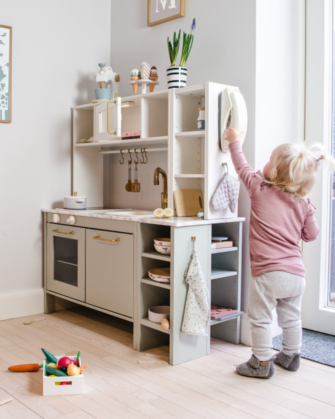 DIY play kitchen phone
