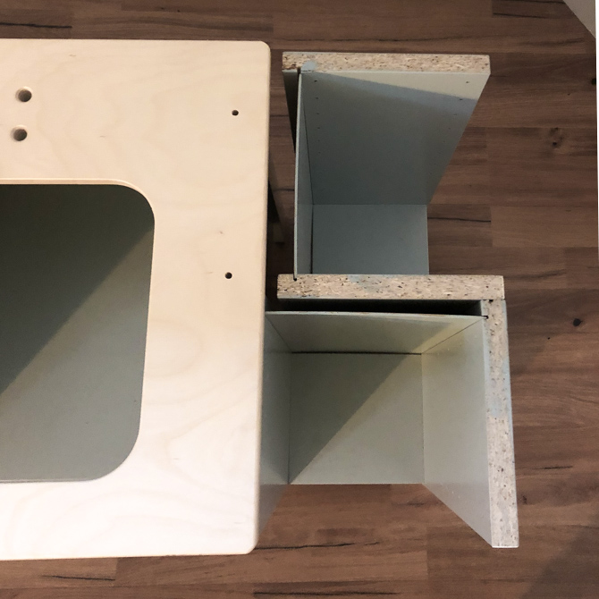 IKEA play kitchen storage space
